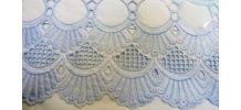 Parure de lit de luxe brodée 2 personnes, coton  bleu 