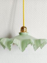 Baladeuse en opaline vert mini vintage 1950 