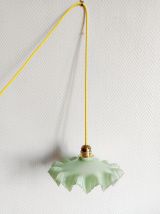 Baladeuse en opaline vert mini vintage 1950 