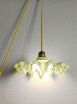 Baladeuse en opaline vert mini vintage 1950 