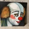 Huile sur carton « clown triste »