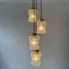 ANCIEN LUSTRE CASCADE 4 FEUX VINTAGE