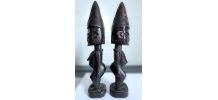 Statuettes couple art africain