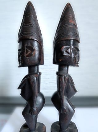 Statuettes couple art africain