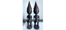 Statuettes couple art africain