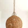 Suspension XXL boule ficelle durcie 1970