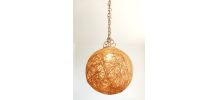 Suspension XXL boule ficelle durcie 1970
