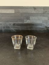 Lot verres avec liseré doré 