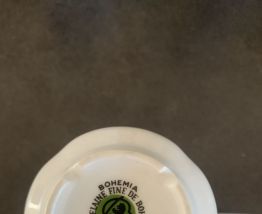 6 tasses porcelaine fine de Bohème 