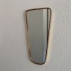 Miroir vintage 1960 rétroviseur asymétrique forme libre doré