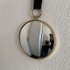 Miroir vintage 1960 oeil de sorcière vert - 20 x 67 cm