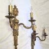 Paire d’appliques murales en bronze de style Louis XVI 