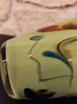 Vase en verre soufflé artisanal inspiration Murano