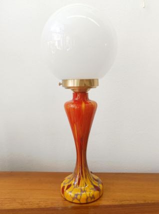 Lampe en verre style art nouveau 