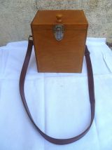 Boite en contreplaqué verni, vintage