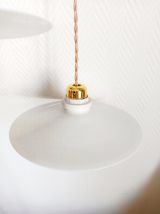 Paire de suspensions opaline vintage 