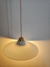 Paire de suspensions opaline vintage 