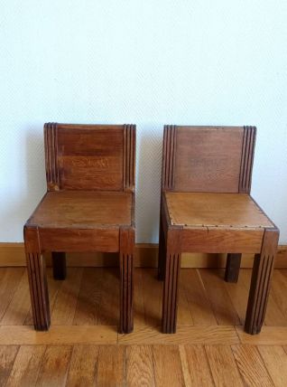 Paire de chaises enfant art déco 