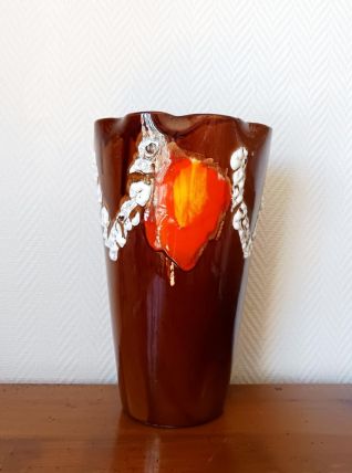Grand vase vintage céramique Vallauris 