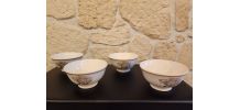 Lot de 4 bols céramiques Quadripoguo Italie