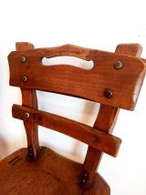 Paire de chaises brutalistes style ranch 