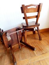 Paire de chaises brutalistes style ranch 