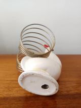 Porte cartes coq en céramique vintage 1960 