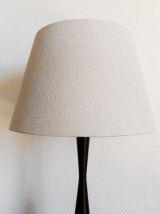 Lampe diabolo en bois noirci 