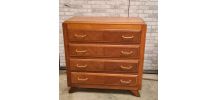 commode, chiffonier 1950 a 70 , bois teinté 85x87x55 tres bo