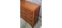 commode, chiffonier 1950 a 70 , bois teinté 85x87x55 tres bo