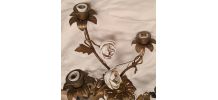  paire d applique murale laiton bronze 1900 a 30 rose porcel