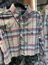 Chemise vintage Ralph Lauren upcycling cropped 