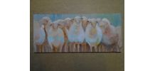 Peinture acrylique sur bois "La transhumance"
