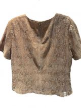 Blouse en dentelle doré vintage 