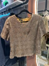 Blouse en dentelle doré vintage 