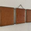 Miroir vintage 1960 triptyque barbier coiffeur citrouille - 