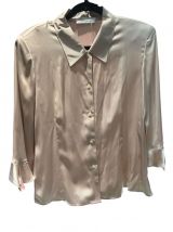 Chemise satinée beige  vintage 