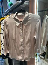 Chemise satinée beige  vintage 