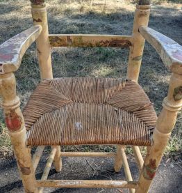 Chaise haute bois motifs Peter Rabbit