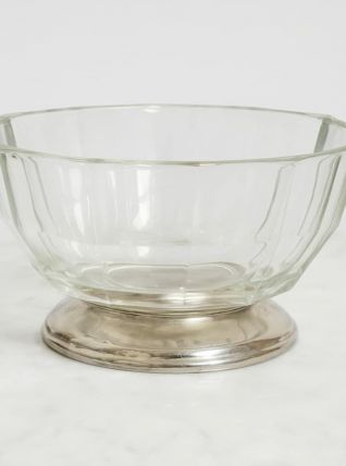 Coupe art déco à pans métal argenté 