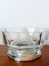 Coupe art déco à pans métal argenté 