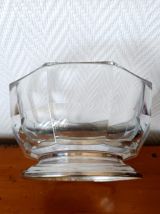Coupe art déco à pans métal argenté 