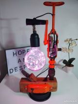 Lampe à poser artisanale recyclage déco