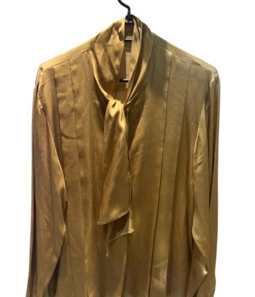 Blouse satinée doré vintage 