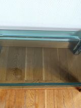 Table basse design métal chromé 1970
