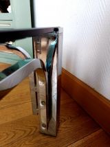 Table basse design métal chromé 1970