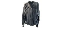 Chemise en soie bleu marine 