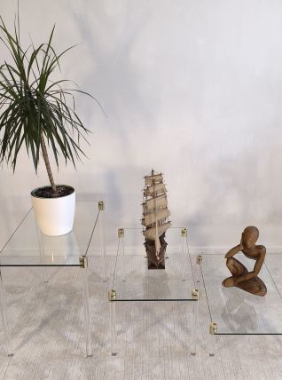 Magnifiques tables basses d’appoint - étagère Charles Hollis