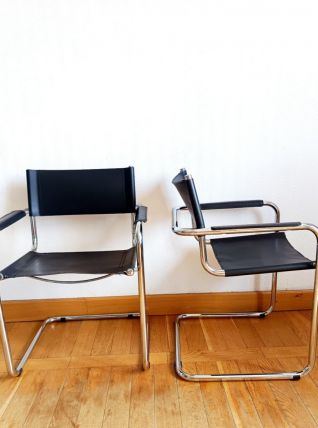 Paire de fauteuils cantilever Italie, style Bauhaus 
