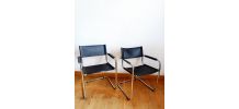 Paire de fauteuils cantilever Italie, style Bauhaus 